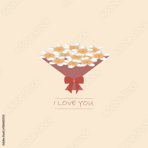 Greeting card with Valentine's Day. A declaration of love. I love you.