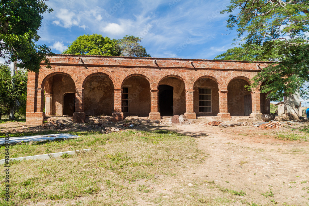 Main building of sugar mill San Isidro de los Destiladeros in Valle de los Ingenios valley near Trinidad, Cuba