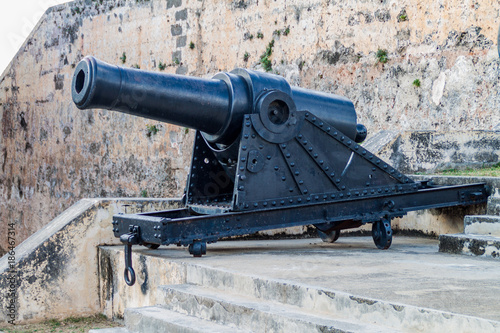Cannon at Castillo de Jagua castle, Cuba