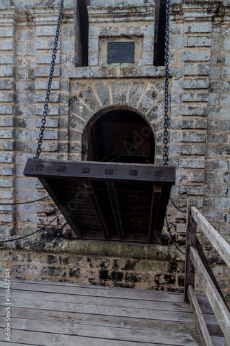 Drawbridge  at Castillo de Jagua castle  Cuba