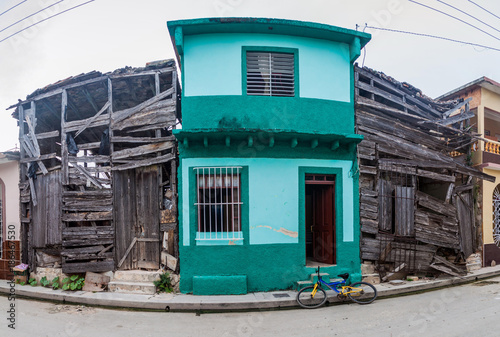 Houses of various state of disrepair in Matanzas, Cuba