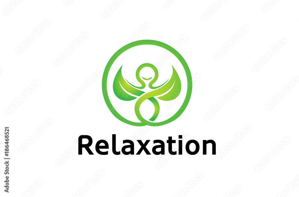Green Body Circle Logo Design Illustration Green Body Circle Logo Design Illustration