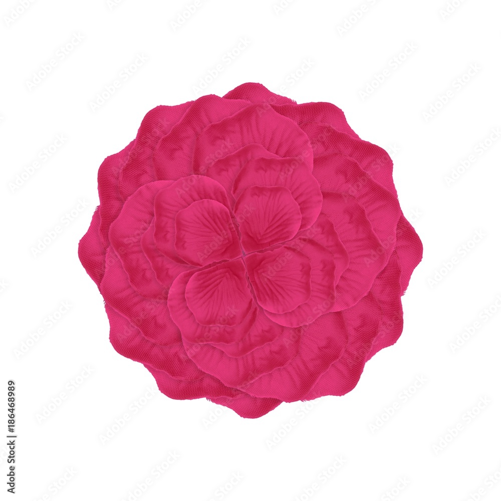 Flower from artificial petals for design of posters, banners and postcards Flower from artificial petals for design of posters, banners and postcards
