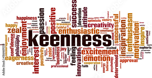 Keenness word cloud
