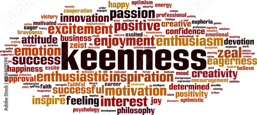 Keenness word cloud