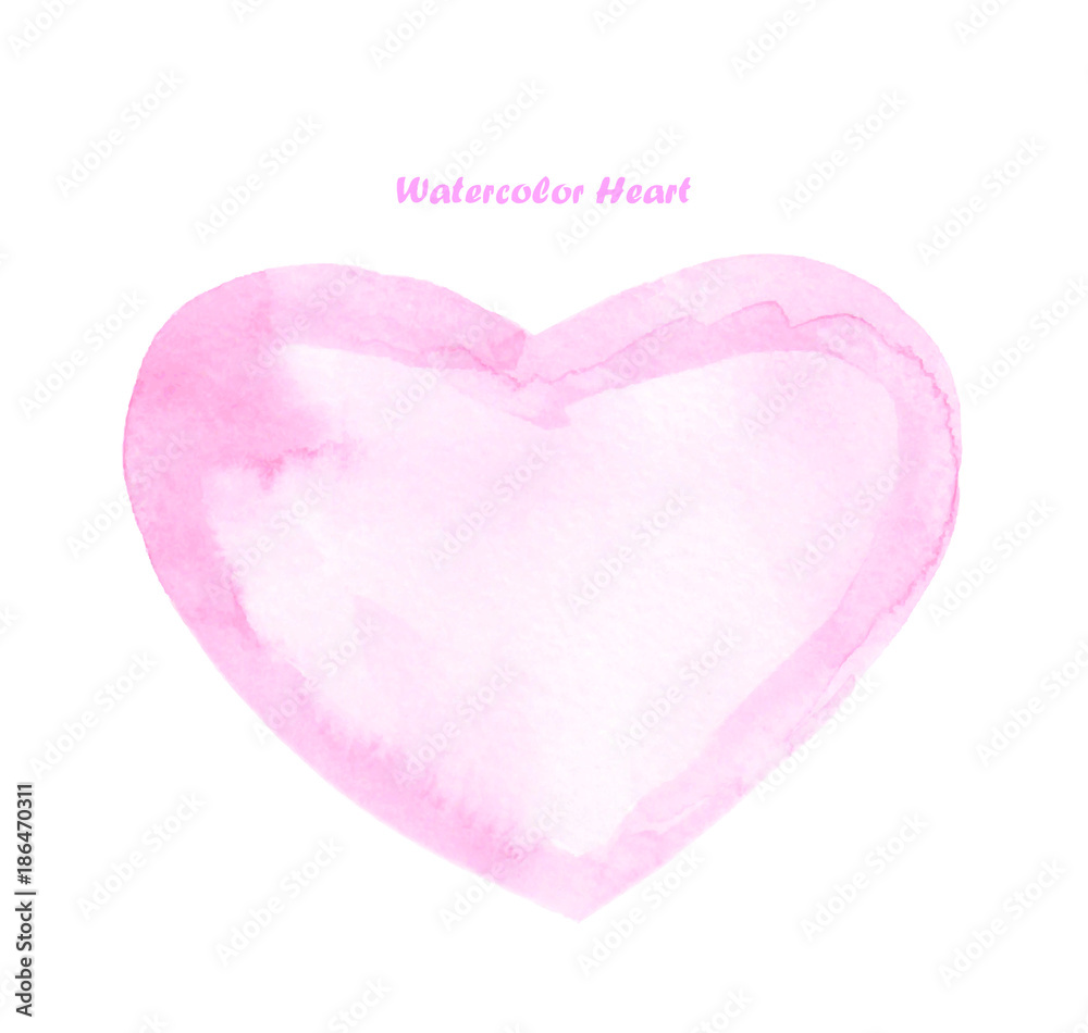 Watercolor heart love