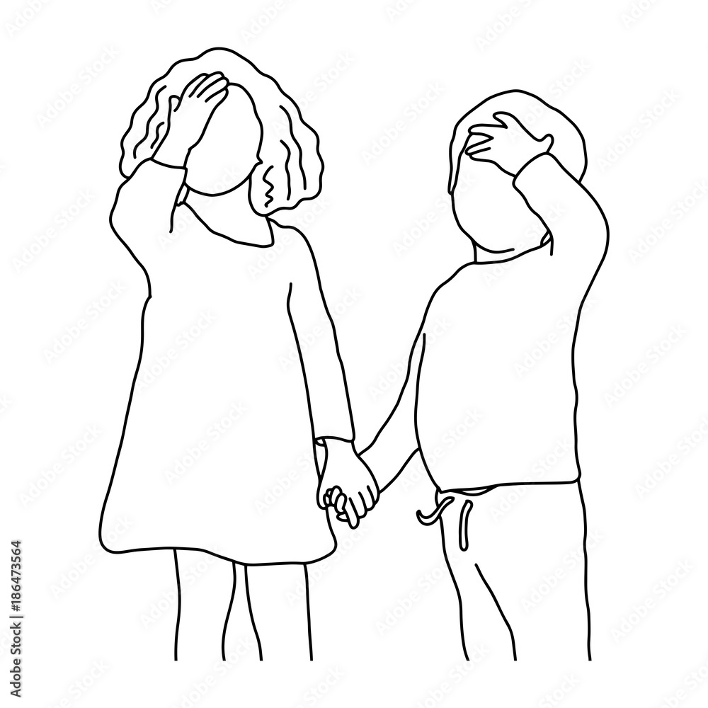 Brother Sister Line Drawing Vector Images (over 230)