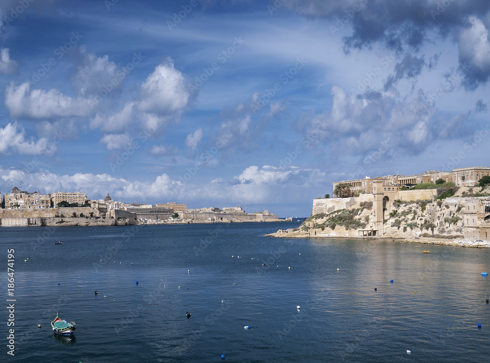la valletta old town fortifications architecture scenic view in malta