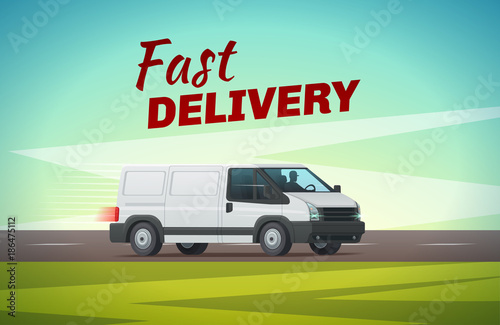 Delivery truck or van for transportation design