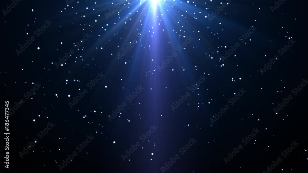 gold light rays and stars. computer generated abstract motion background. 4k