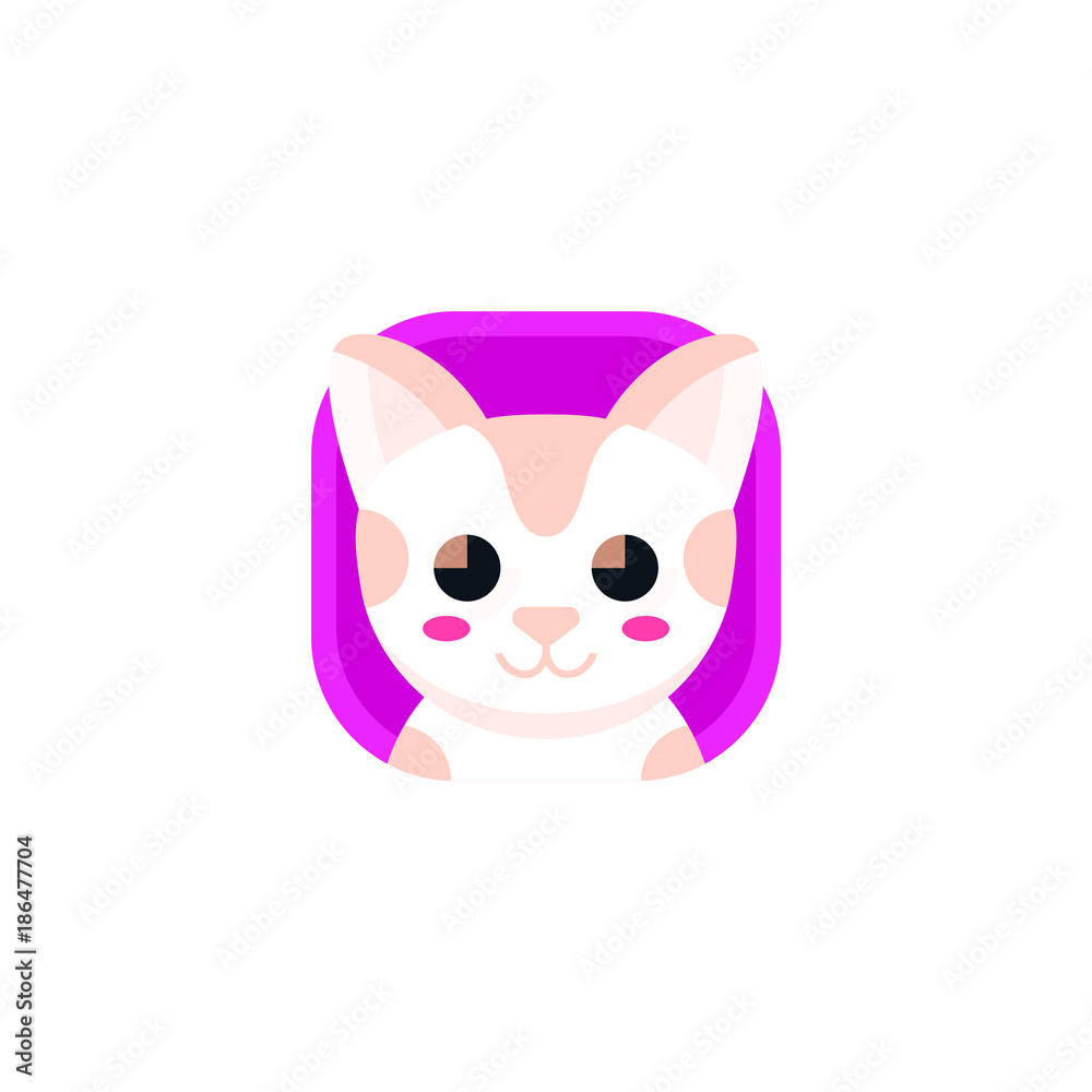 Cute Cat App Icons Logo Vector Isolated Stock Vector | Adobe Stock