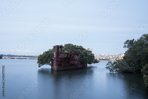 SS Ayrfield Shipwreck located in Homebush Bay Sydney New South Wales Australia photo