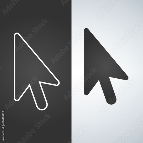 Mouse arrow icon, line styl...