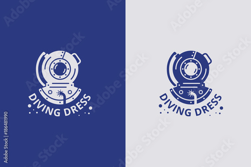 vector logo with diving suit
