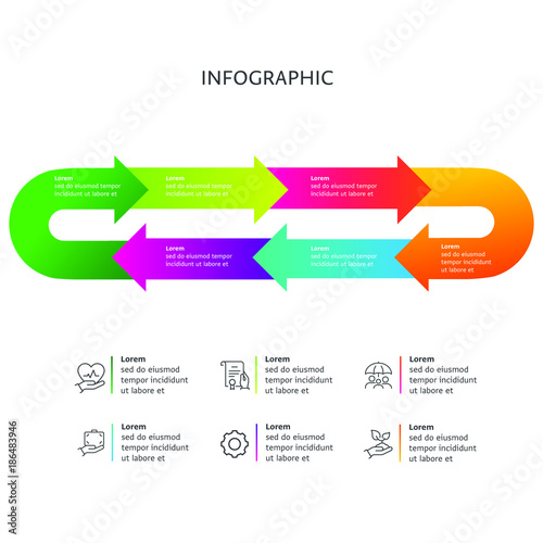 Abstract infographics icon options template. Vector illustration. Can be used for workflow layout, diagram, business step options, banner, web design