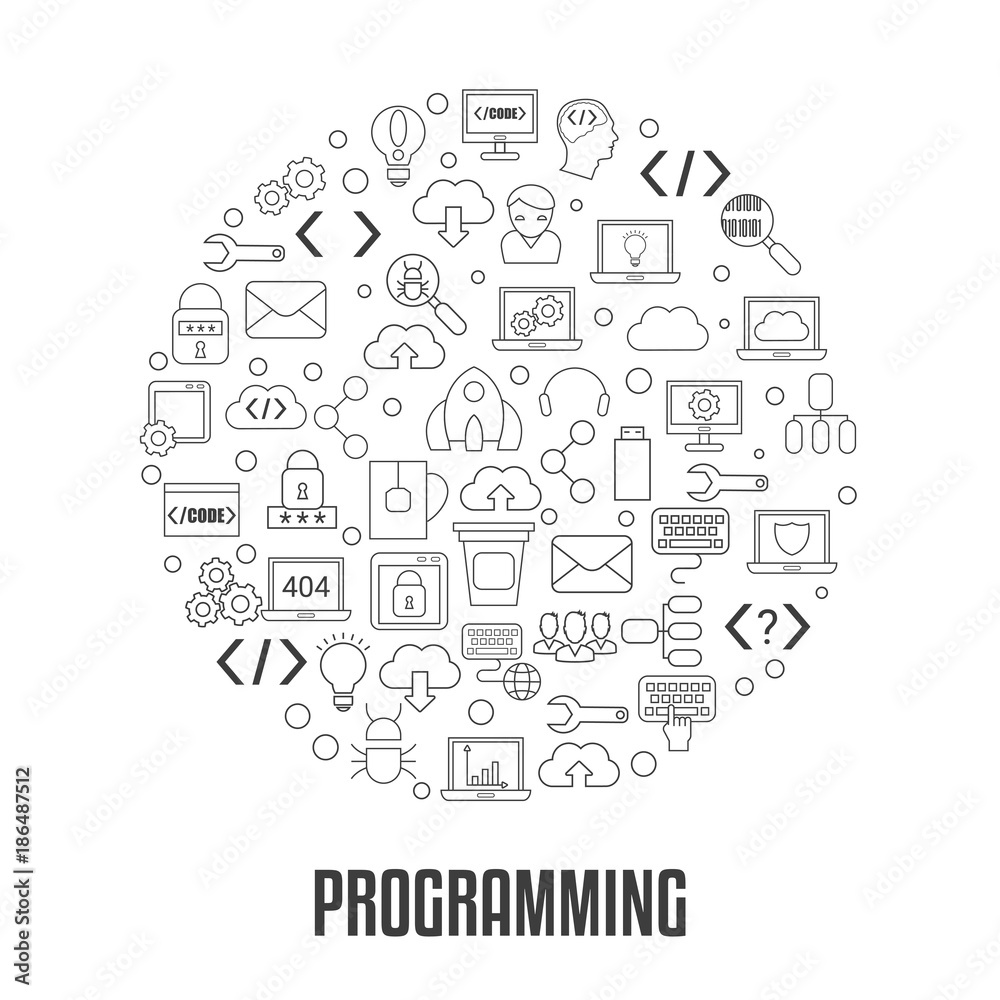 Coding and programming concept