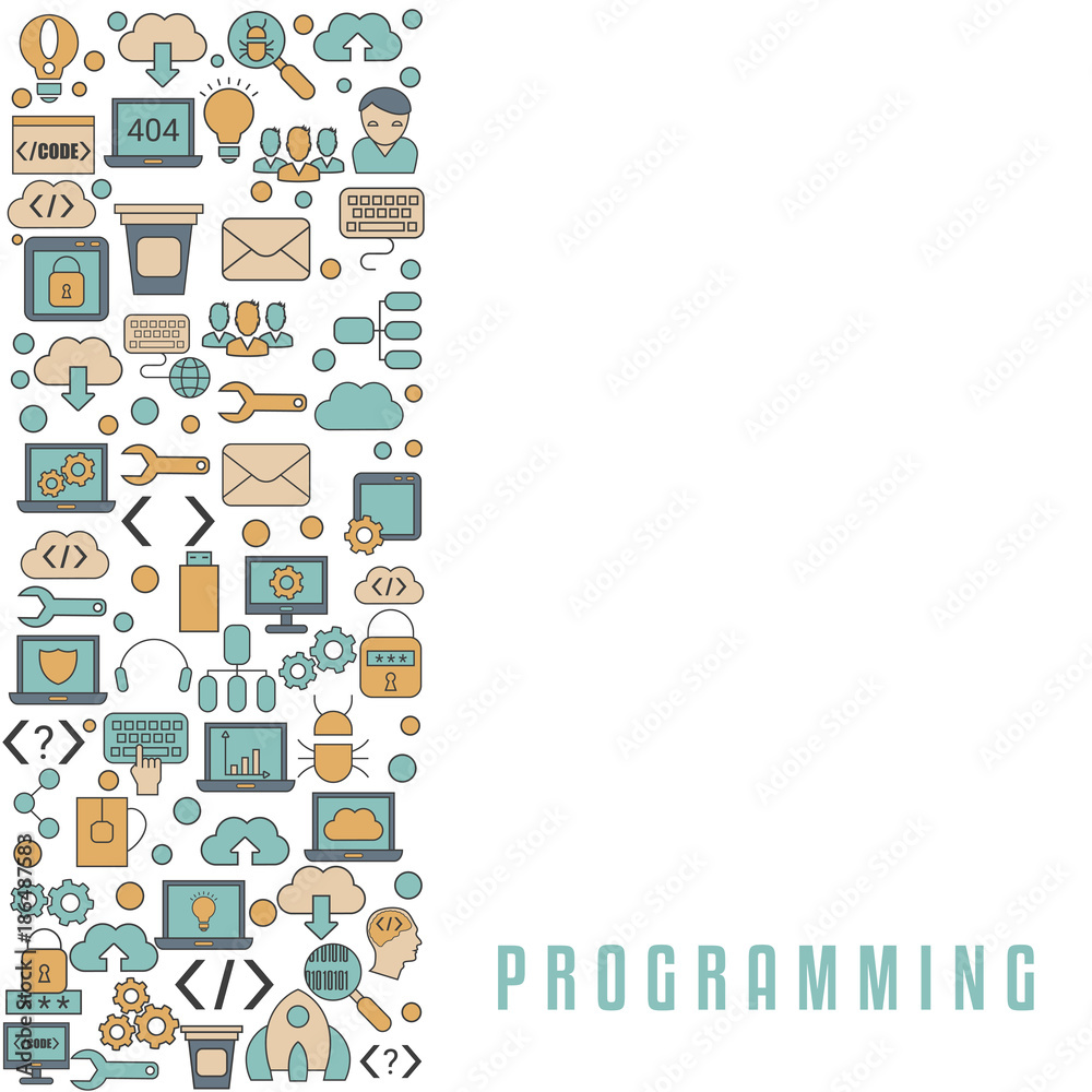 Fototapeta premium Coding and programming background.
