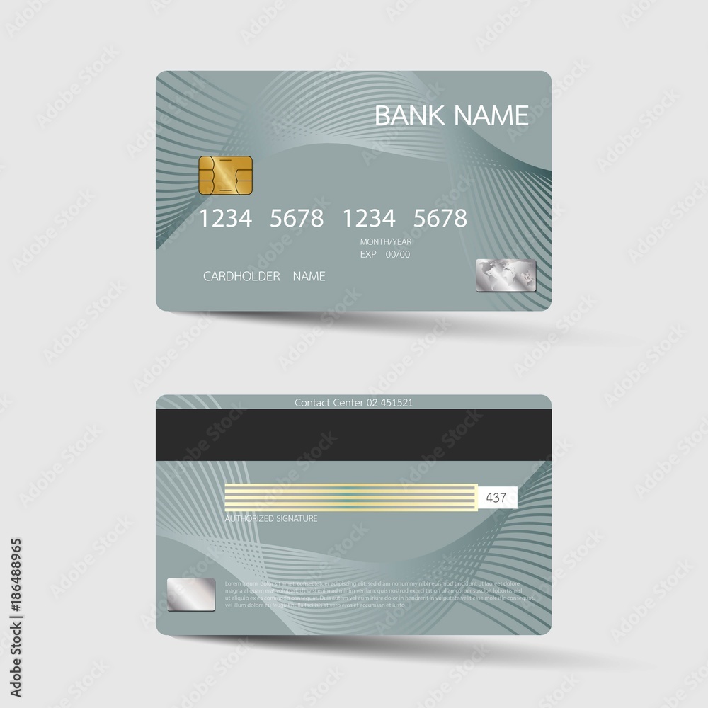Credit card template design. With inspiration from the abstract. On the ...