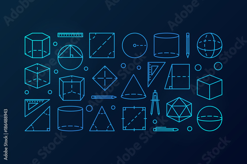 Geometry vector blue illustration