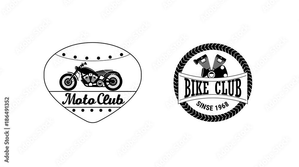 Moto club logo collection. Vector illustration. Stock Vector | Adobe Stock