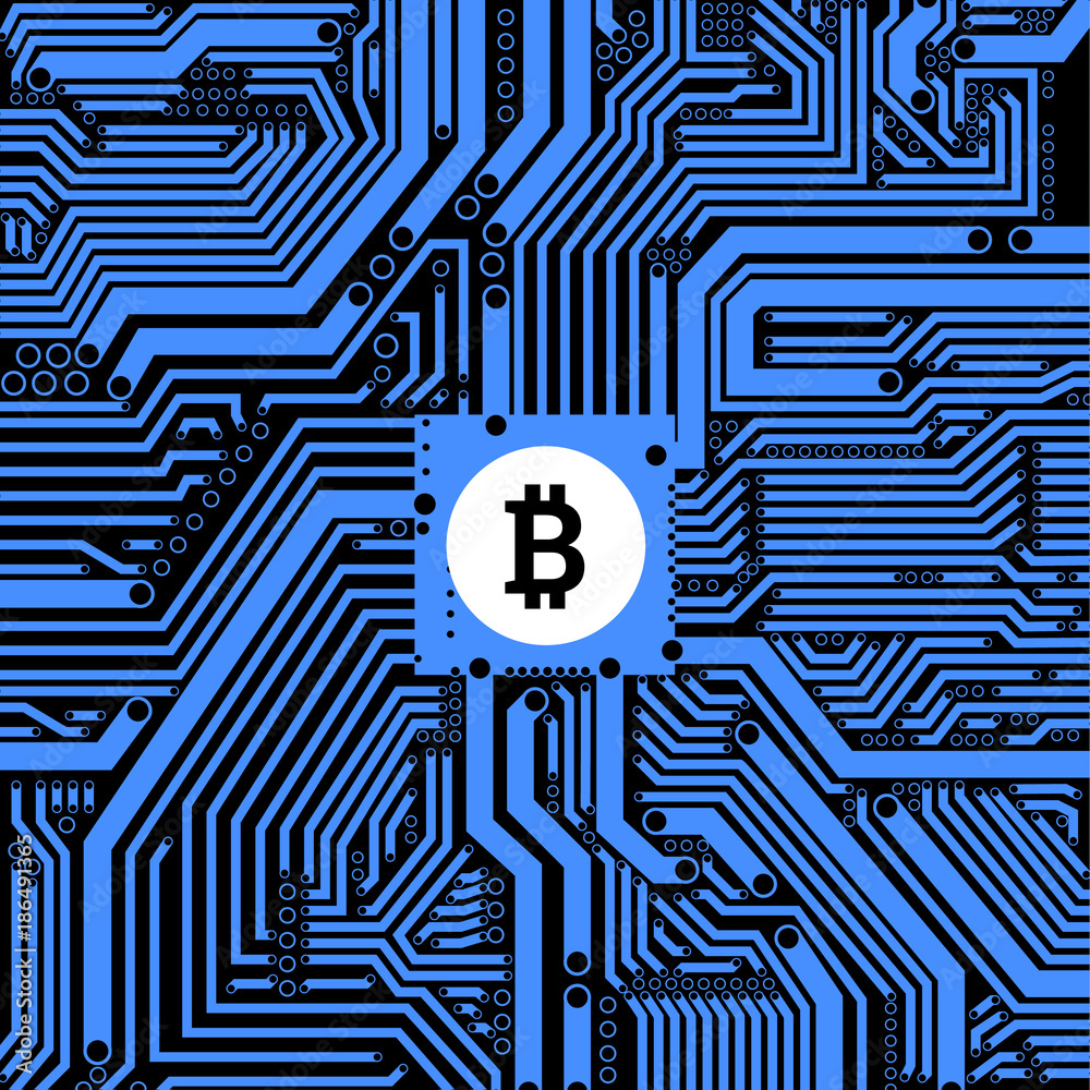 Finance and business banner with cripto money symbol. Vector illustration.