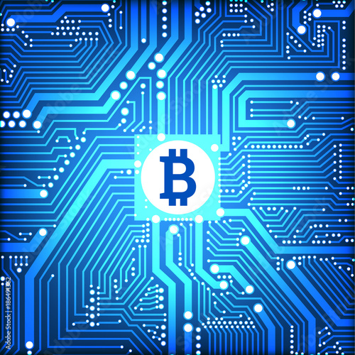 Finance and business banner with cripto money symbol. Vector illustration.