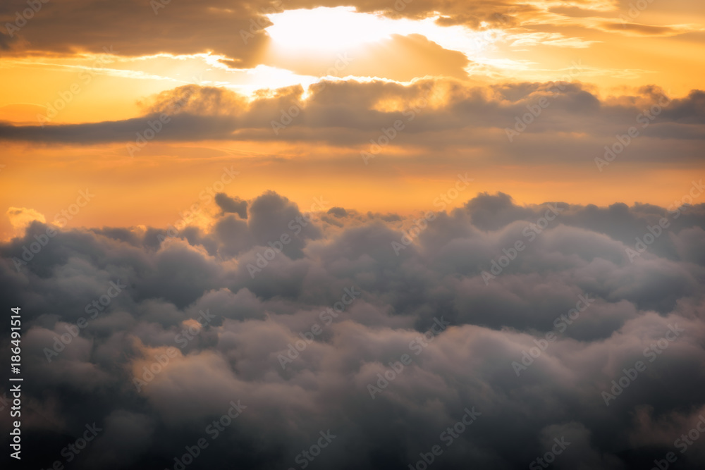Sunrise above the clouds Sunrise above the clouds