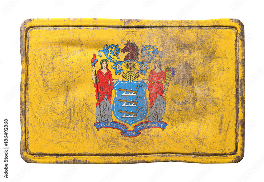 Fototapeta premium Old New Jersey State flag
