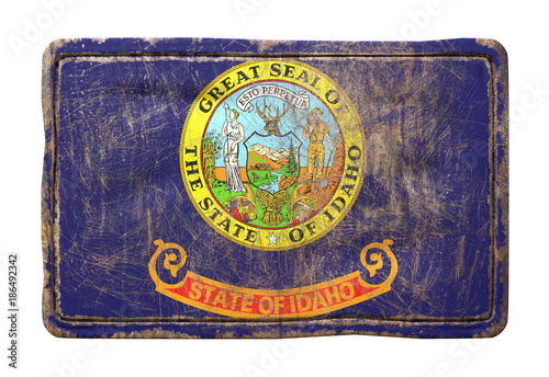 Old Idaho State flag photo