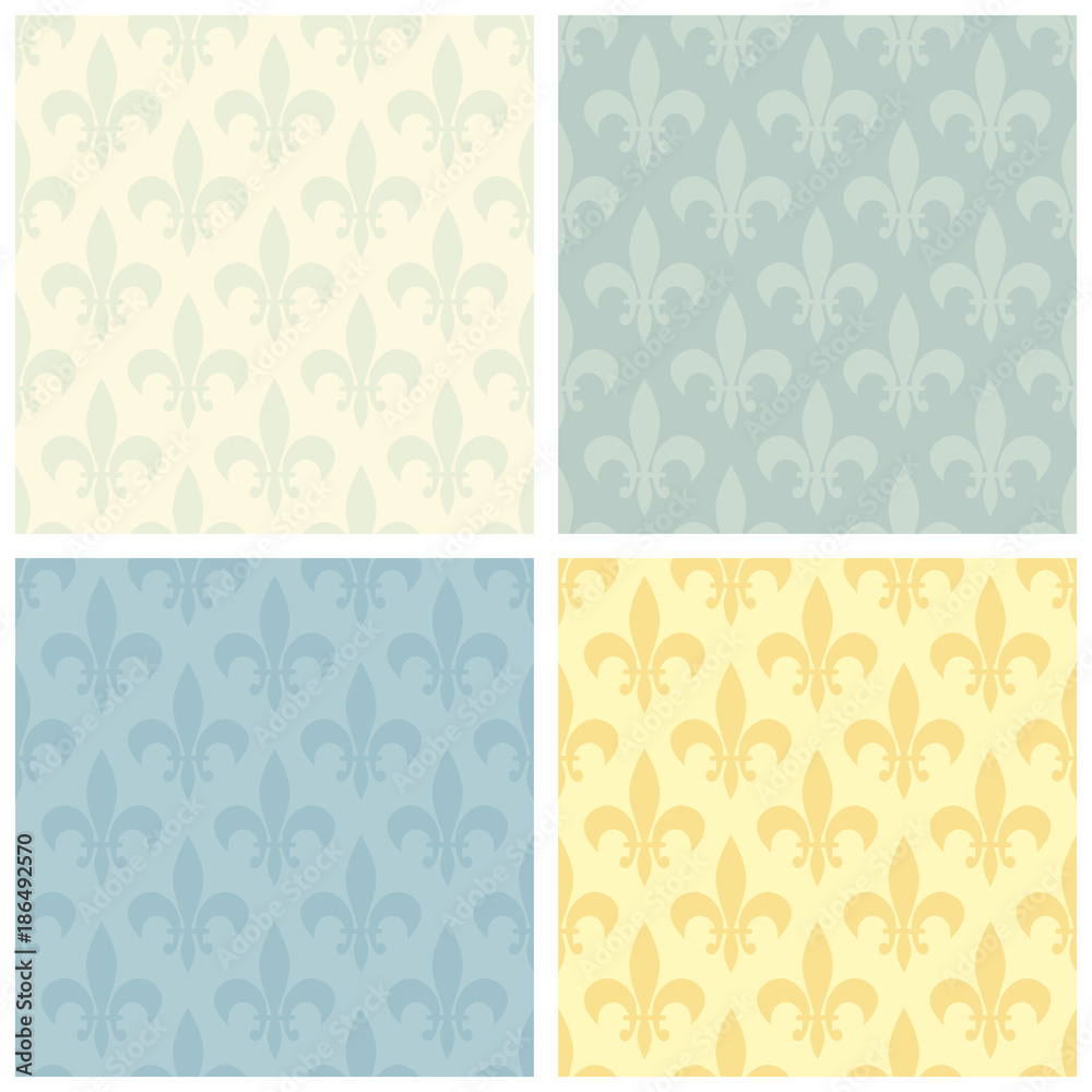 Cute seamless Fleur de Lis pattern