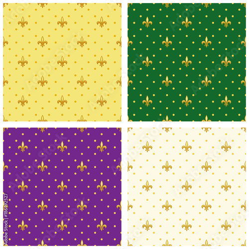 Cute seamless Fleur de Lis pattern