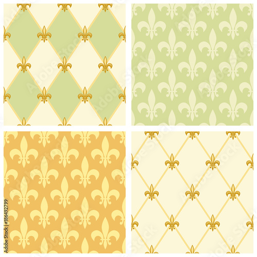 Cute seamless Fleur de Lis pattern