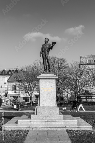 Foto Belgrade, Serbia November 26, 2014: A monument to the great Russian poet Alexand