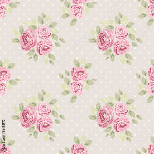 Cute vintage seamless shabby chic floral patterns for your decoration