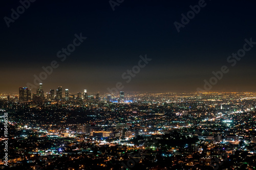 グリフィス天文台から望むアメリカ・ロサンゼルスの夜景