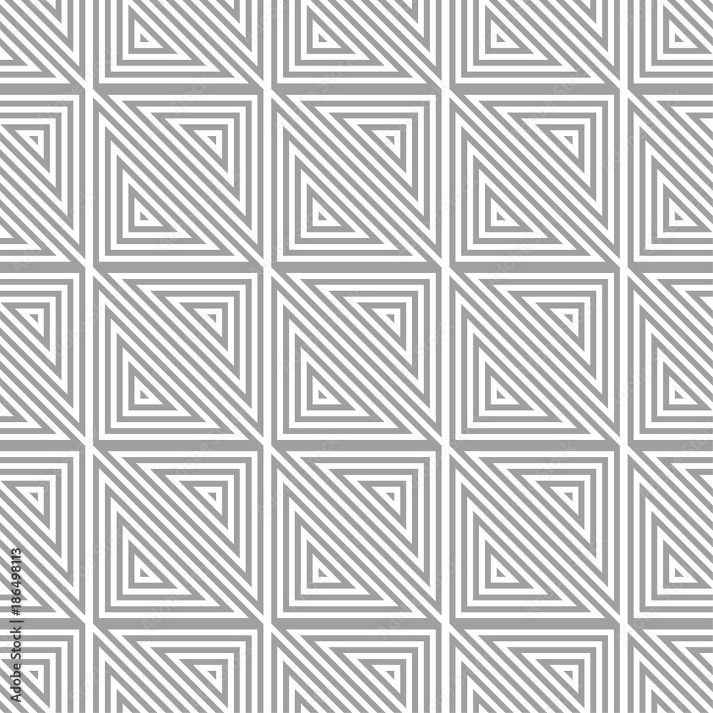 Light gray geometric seamless ornament