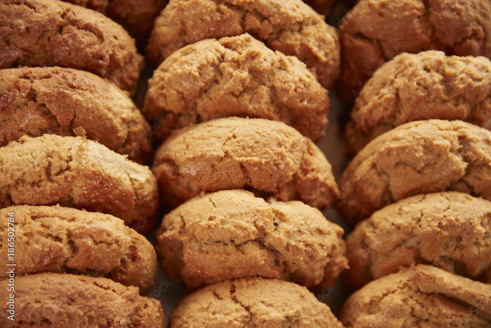 Display Of Freshly Baked Cookies In Coffee Shop Display Of Freshly Baked Cookies In Coffee Shop