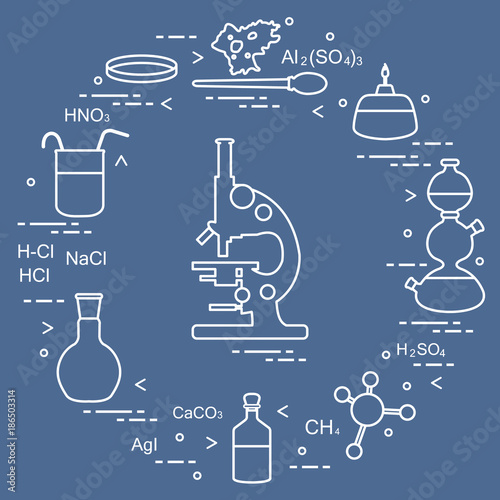 Chemistry scientific, education elements.