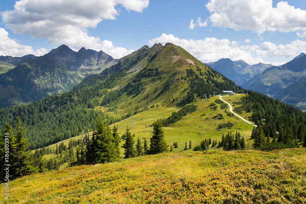 Cable car mountain station at Planai bike and ski areal in Schladming, Austria