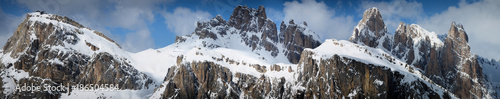 Lagazuoi group in the italian Dolomites near Falzarego Pass (Cortina d'Ampezzo). Italy photo