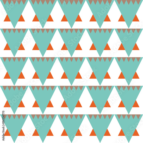 Ethnic Geometric Pattern. Trendy Background. Vector Illustration.