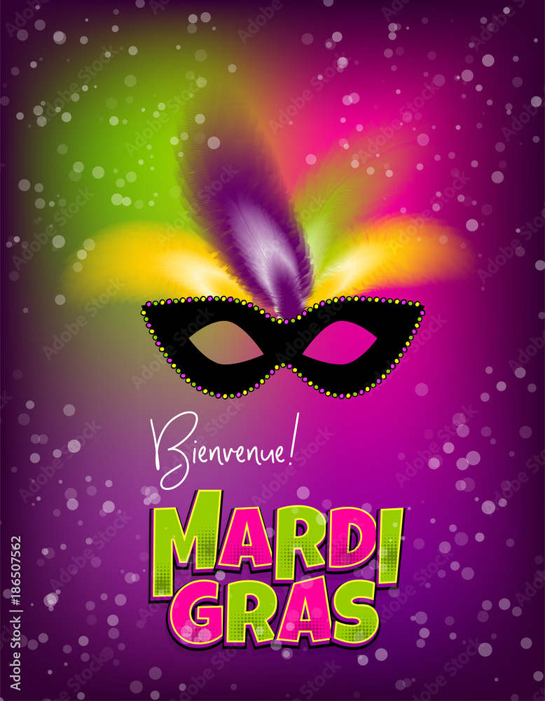 Mardi Gras party mask