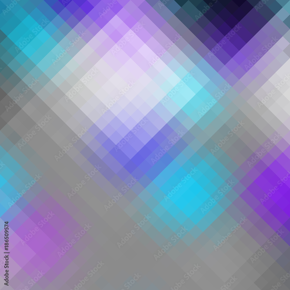 Blurred background. Geometric abstract pattern in low poly style. Effect of a glass.