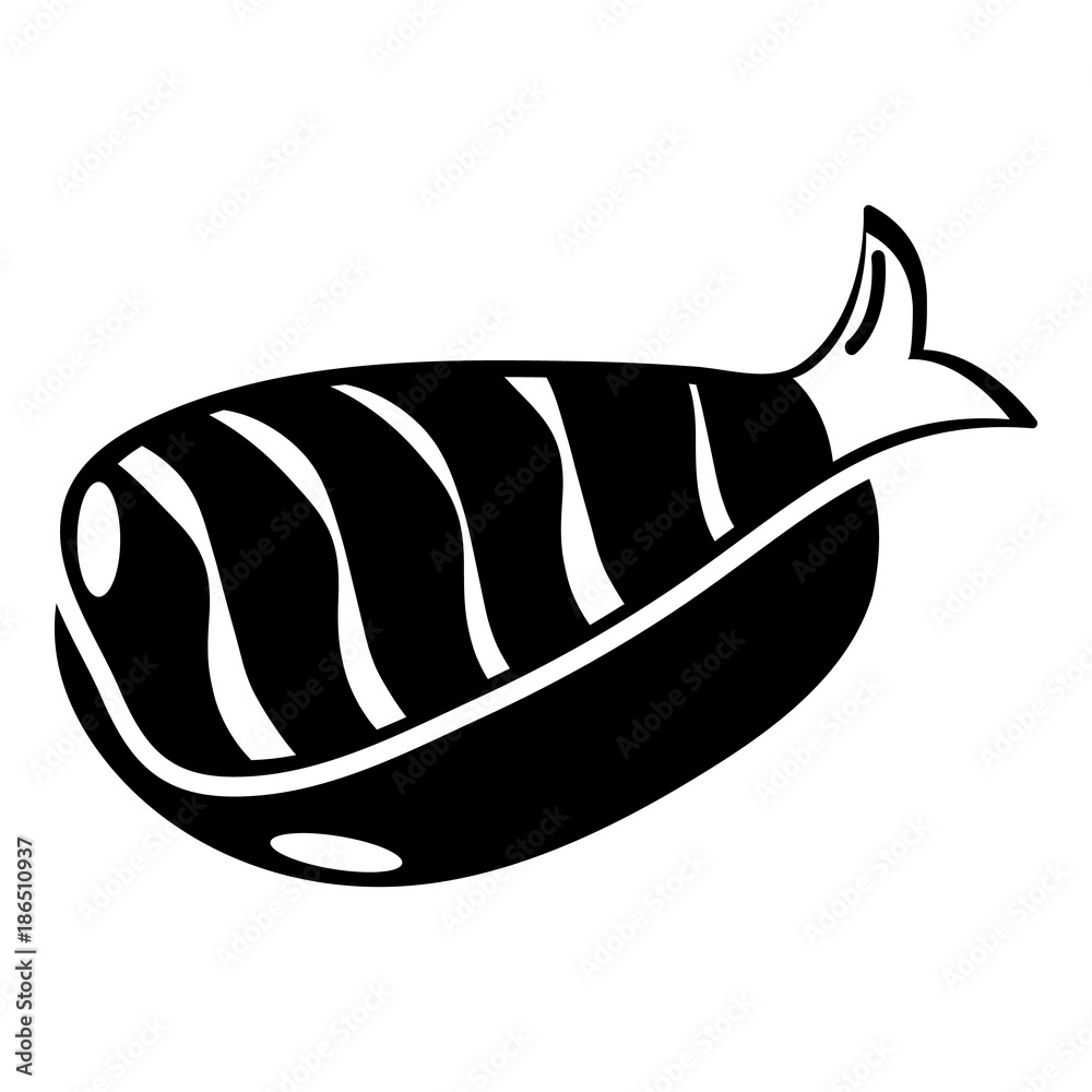 Sushi lunch icon, simple black style Sushi lunch icon, simple black style