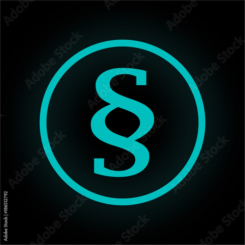 Neon Button rund - Paragraph