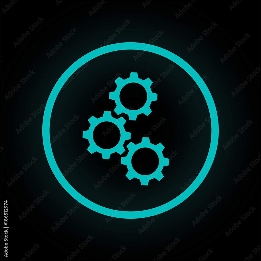 Neon Button rund - Mechanismus Neon Button rund - Mechanismus