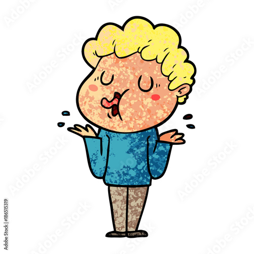cartoon man singing