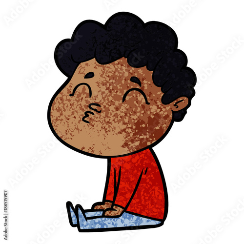 cartoon man pouting