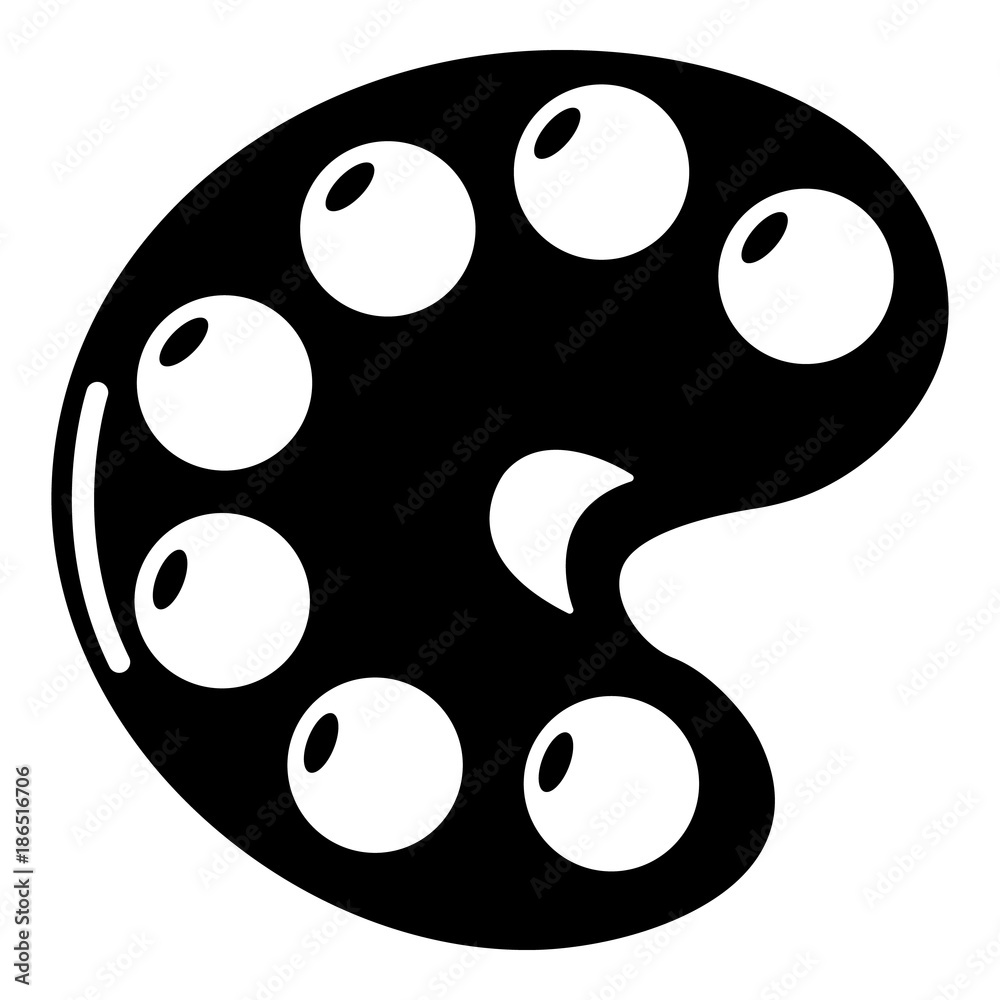 Fototapeta premium Palette icon, simple black style