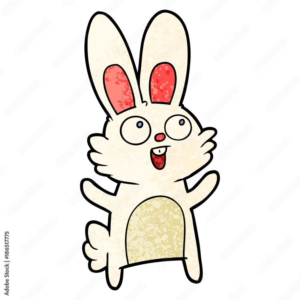 Obraz premium happy cartoon rabbit